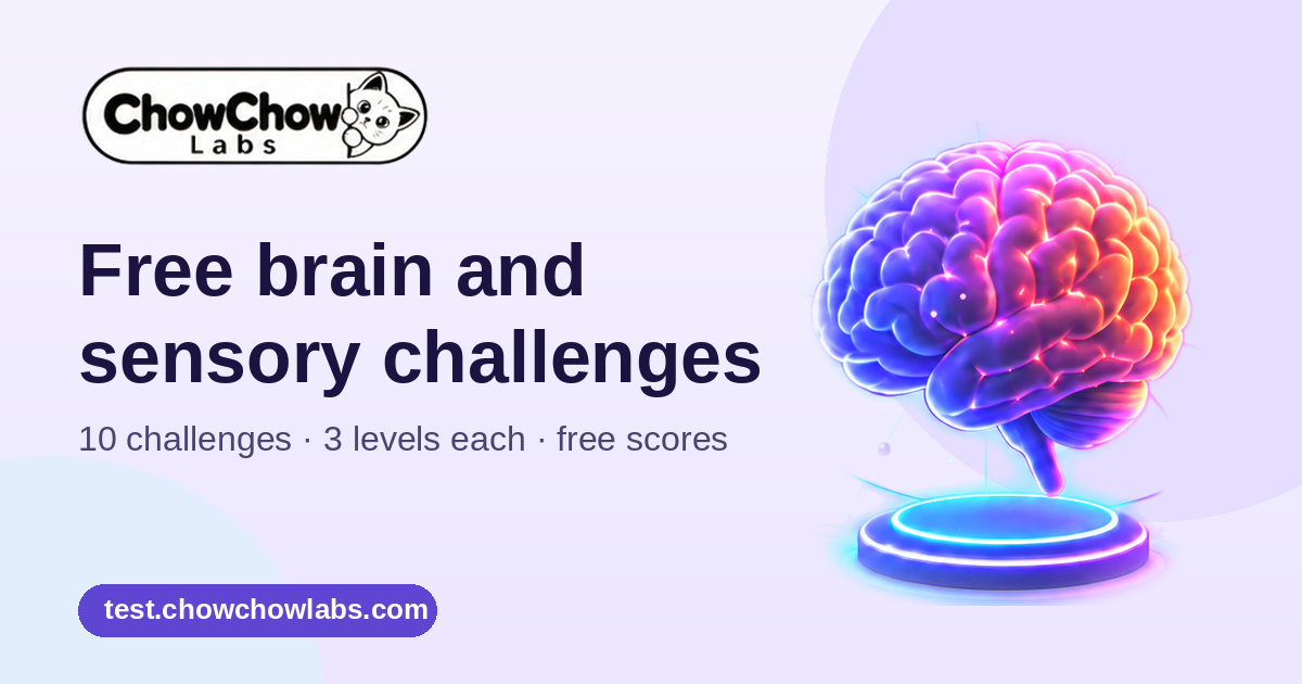Free Reasoning and Memory Challenges Online | ChowChow Labs